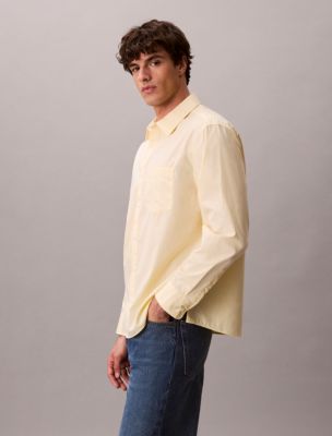 Мужские рубашки Calvin Klein Washed Poplin Relaxed Button-Down Shirt — фото 4