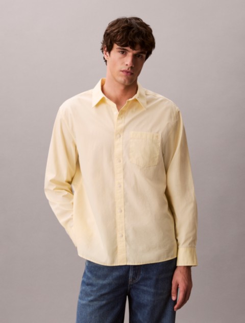 Мужские рубашки Calvin Klein Washed Poplin Relaxed Button-Down Shirt