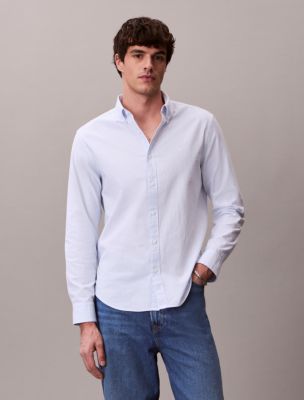 Cotton Stretch Stripe Oxford Classic Button-Down Shirt, Windsurfer