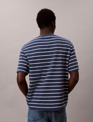 Мужские футболки Calvin Klein Stripe Logo Graphic Relaxed T-Shirt — фото 4