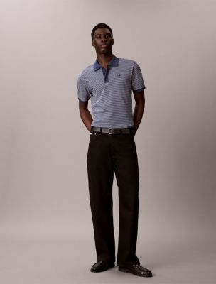 Varsity Stripe Polo Shirt, Dark Denim