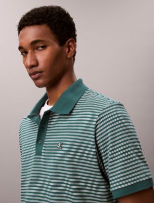 Мужские рубашки Calvin Klein Varsity Stripe Polo Shirt — фото 3