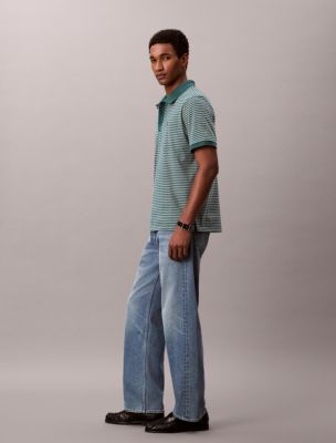 Мужские рубашки Calvin Klein Varsity Stripe Polo Shirt — фото 4