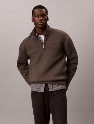 Spacer Quarter Zip Sweatshirt, Beluga