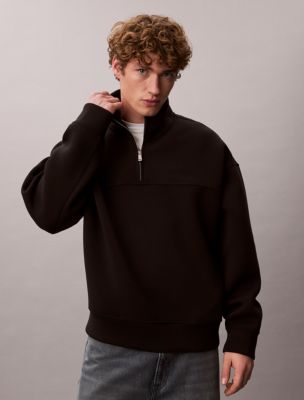 Spacer Quarter Zip Sweatshirt, Black
