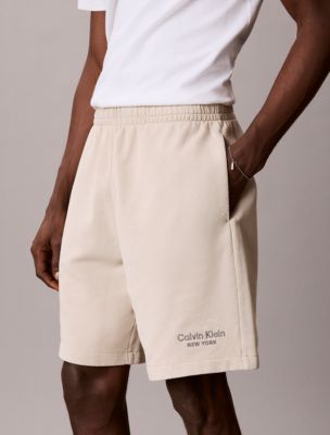 Мужские шорты Calvin Klein Terry Logo Graphic Pull-On, цвет: Белый — фото 2