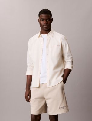 Мужские шорты Calvin Klein Terry Logo Graphic Pull-On, цвет: Белый — фото 5