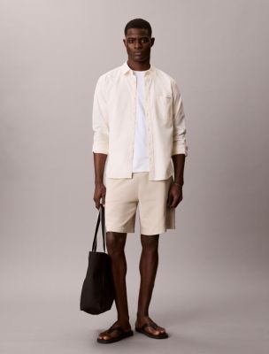 Мужские шорты Calvin Klein Terry Logo Graphic Pull-On, цвет: Белый — фото 6