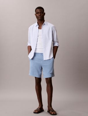 Terry Logo Graphic Pull-On Shorts, Windward Blue