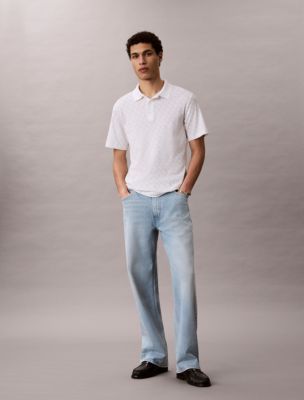 Мужские рубашки Calvin Klein Liquid Touch Allover Print Polo Shirt — фото 2
