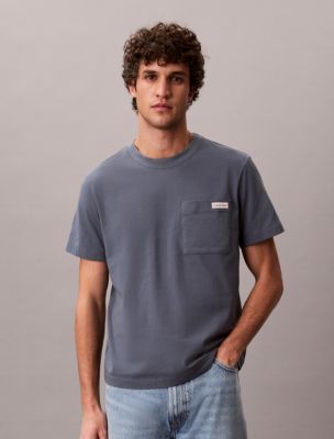 Cotton Jersey Pocket Easy Tee, Turbulence