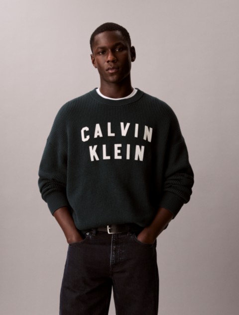 Мужские свитеры Calvin Klein Varsity Logo Graphic Relaxed Sweater