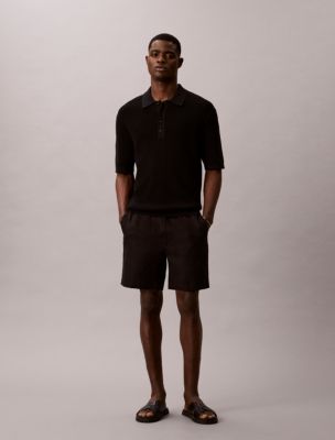Мужские свитеры Calvin Klein Smooth Cotton Waffle Sweater Polo Shirt — фото 3