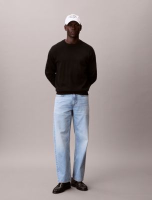 Мужской свитер Calvin Klein Smooth Cotton Easy, цвет: Чёрный — фото 4