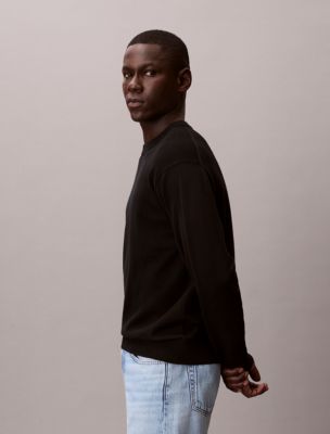 Мужской свитер Calvin Klein Smooth Cotton Easy, цвет: Чёрный — фото 5