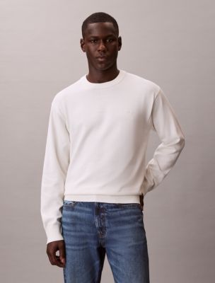 Smooth Cotton Relaxed Sweater, Tofu