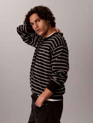 Мужские свитеры Calvin Klein Smooth Cotton Stripe Easy Sweater — фото 4