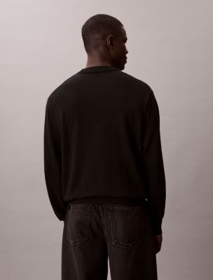 Мужские свитеры Calvin Klein Smooth Cotton Monogram Relaxed Sweater — фото 4