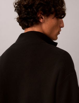 Мужской свитер Calvin Klein Smooth Cotton Quarter Zip, цвет: Чёрный — фото 5