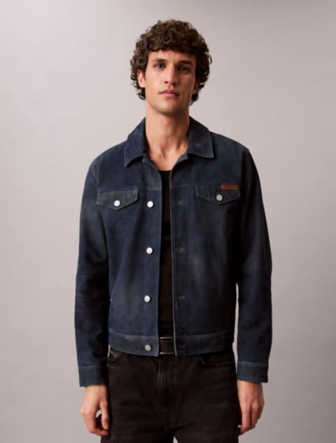 Мужские куртки Calvin Klein 90s Suede Trucker Jacket