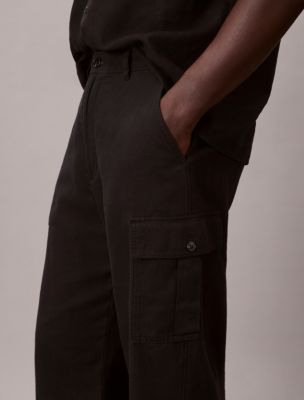 Мужские брюки Calvin Klein Linen Cotton Relaxed Straight Cargo Pants — фото 2