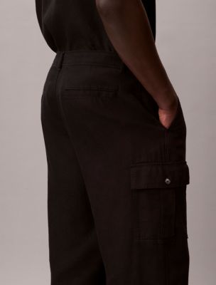 Мужские брюки Calvin Klein Linen Cotton Relaxed Straight Cargo Pants — фото 3