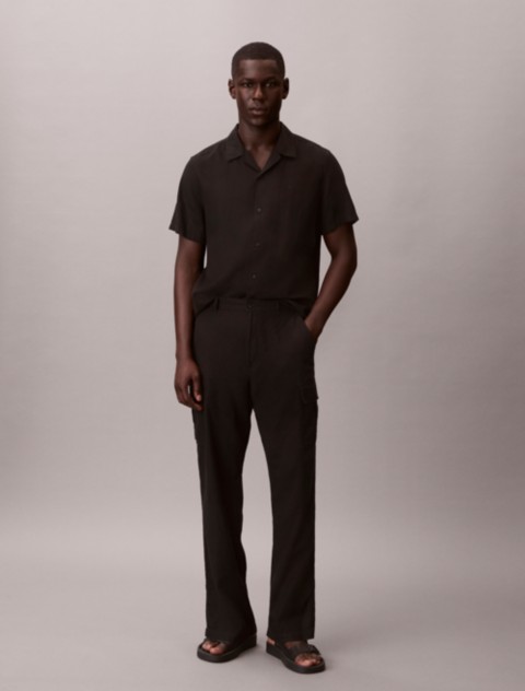 Мужские брюки Calvin Klein Linen Cotton Relaxed Straight Cargo Pants