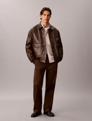 90s Straight Chino Pants, Brown Cork