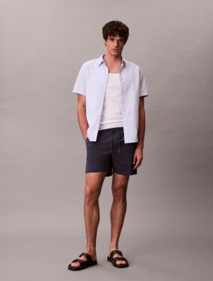 Cotton Stretch Chino Pull-On Shorts, Blue Nights