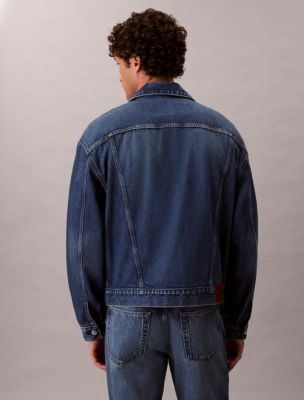 Мужская куртка Calvin Klein 90s Denim Trucker, цвет: Horizon — фото 4
