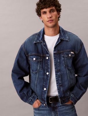 Мужская куртка Calvin Klein 90s Denim Trucker, цвет: Horizon — фото 5