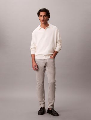 Slim Fit Jeans, Coral Grey