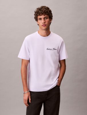 Small Script Logo Graphic Classic T-Shirt, Island Lilac