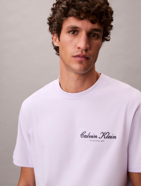 Мужские футболки Calvin Klein Small Script Logo Graphic Classic T-Shirt
