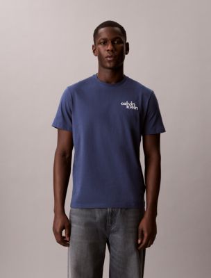 Embroidered Logo Graphic Classic T-Shirt, Dark Denim