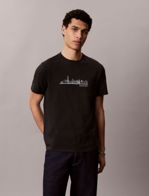City Skyline Graphic Classic T-Shirt, Black