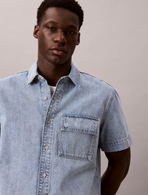 Denim Utility Button-Down Shirt | Calvin Klein