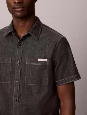 Мужские рубашки Calvin Klein Chambray Classic Button-Down Shirt — фото 3