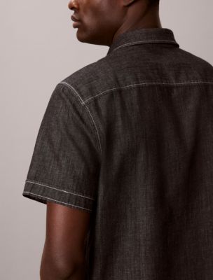 Мужские рубашки Calvin Klein Chambray Classic Button-Down Shirt — фото 4