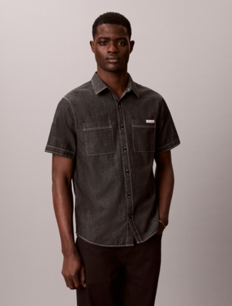 Мужские рубашки Calvin Klein Chambray Classic Button-Down Shirt