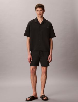 Мужские рубашки Calvin Klein Nylon Camp Collar Relaxed Shirt — фото 3