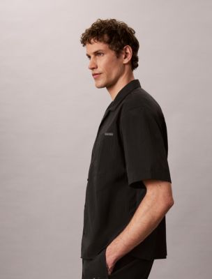 Мужские рубашки Calvin Klein Nylon Camp Collar Relaxed Shirt — фото 4