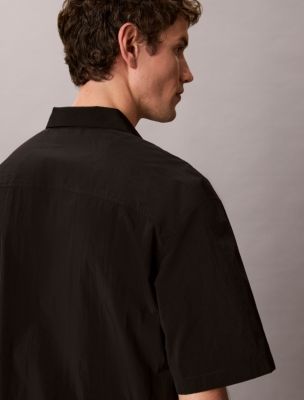 Мужские рубашки Calvin Klein Nylon Camp Collar Relaxed Shirt — фото 6