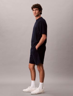 Мужские футболки Calvin Klein Terry Allover Embossed Emblem Logo Relaxed T-Shirt — фото 5