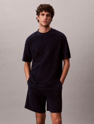 Мужские шорты Calvin Klein Terry Allover Emblem Logo Pull-On Shorts — фото 3