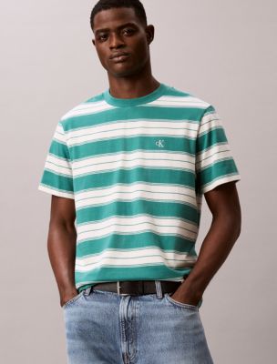 Monogram Stripe Relaxed T-Shirt, North Sea