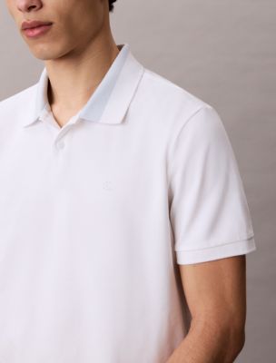 Мужские рубашки Calvin Klein Pique Colorblock Collar Polo Shirt — фото 2