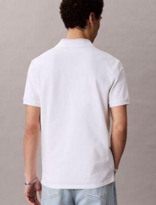 Мужские рубашки Calvin Klein Pique Colorblock Collar Polo Shirt — фото 4