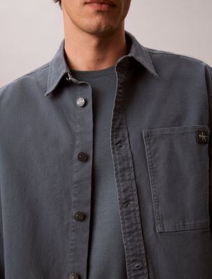 Мужские куртки Calvin Klein Matte Canvas Shirt Jacket — фото 3