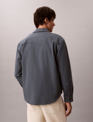 Мужские куртки Calvin Klein Matte Canvas Shirt Jacket — фото 4